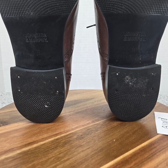 Johnston & Murphy Tyndall Brown Leather Cap Toe Brogue Oxford Dress Shoe Mens 11 - Picture 10 of 12